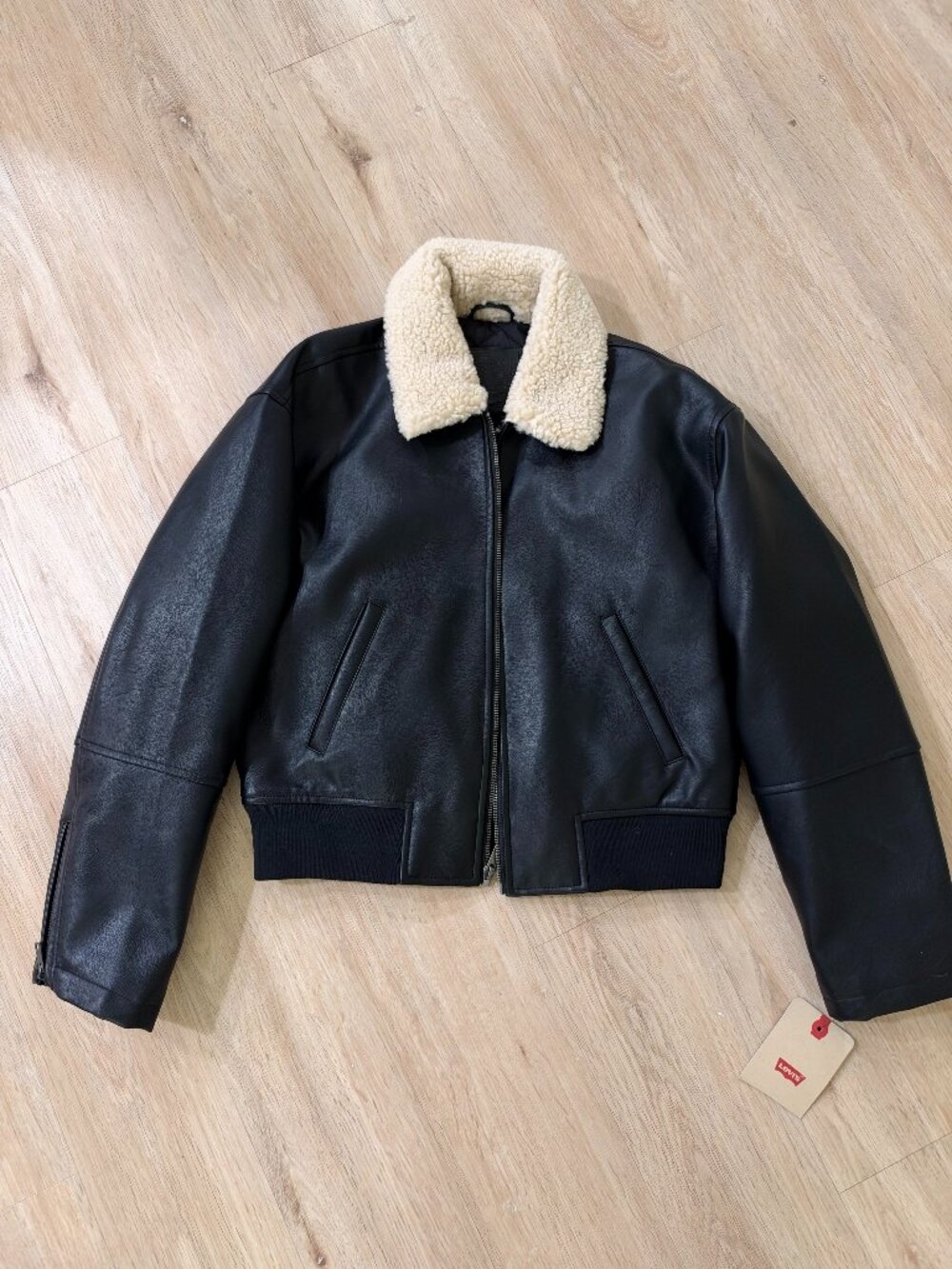 Levis bomber sherpa leather jacket